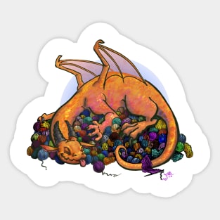 Yarn Hoarding Dragon Sticker